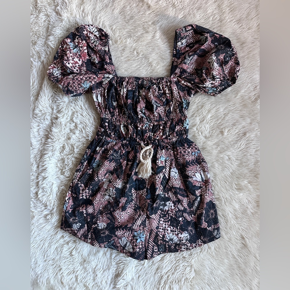 Ulla Johnson Alegria Playsuit Romper Puff Sleeve in Rosewood Size 0 - Picture 3 of 15